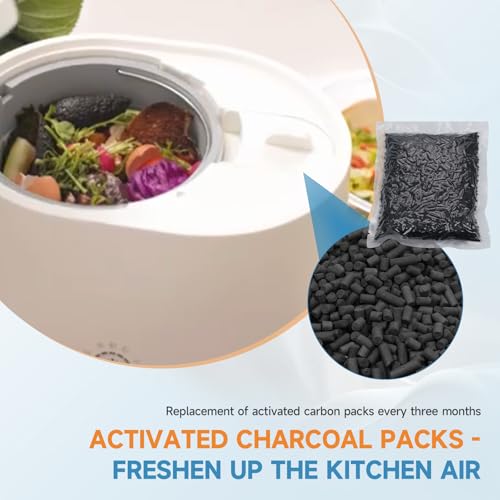Horserdy 4-Pack Lomi Charcoal Refills for Kitchen Composter, 2 lb each