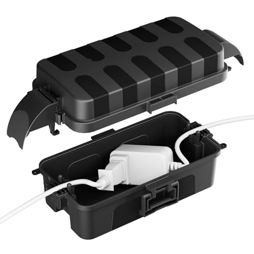 FLEMOON Black IP55 Outdoor Waterproof Electrical Box for Outdoor Plug - 1 Pack
