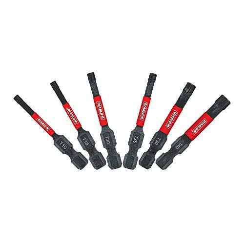 Diablo Torx Drive Bits with MaxTorque Zone for Maximum Performance - Optimized Tip, Laser Engraved Type and Size - 2" Length, T Variety, 6 Pieces - DTV2-S6