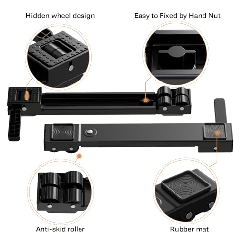 KVRG Black Heavy-Duty Appliance Rollers Extendable Washing Machine Base (20-32in)