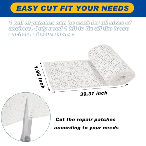 Kenbry Drywall Anchor Repair Kit - Fast, Durable Wall Fix for Loose Anchors