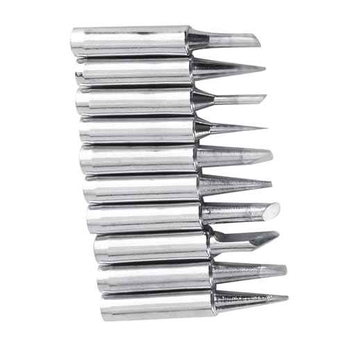 Generic 0B Sol Solder N Tips 900MT Soldering Station Tool 10 T These Soldering Tips Are Suitable for 936, 937, 93 Ips 1 Retaining Sleeve (10pcs soldering iron tip + soldering