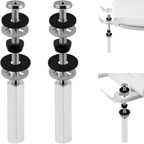 iFealClear 3-Inch Stainless Steel Toilet Seat Bolts Kit, All-Metal Replacement, 1/3" Variation