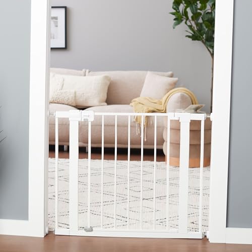 Safety 1st Easy Install Walk-Through Baby & Pet Gate 29-38" White, 28" Tall, 1-Pack