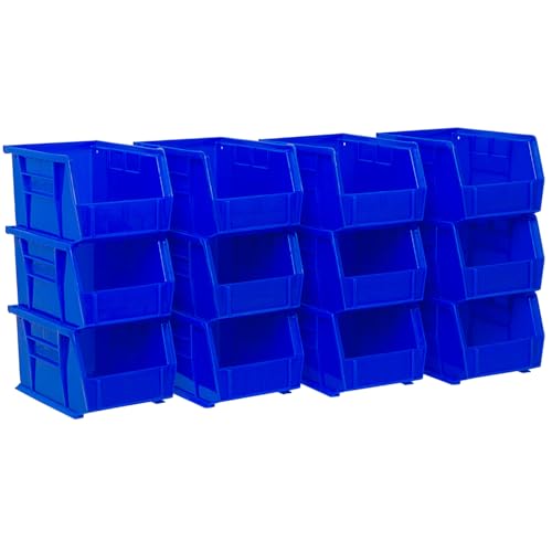 AkroBins 9x6x5 Plastic Storage Bins, Blue, 12-Pack – Akro-Mils 30237
