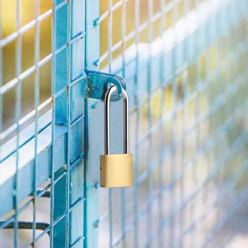 4 Pcs Padlock with Keys, 3.4 Inch Long Keyed Padlocks, Shackle Pad Lock with Keys, Lock and Key Set for Outdoor Fence Storage Unit Toolbox Shed Gym Locker Padlocks with Key