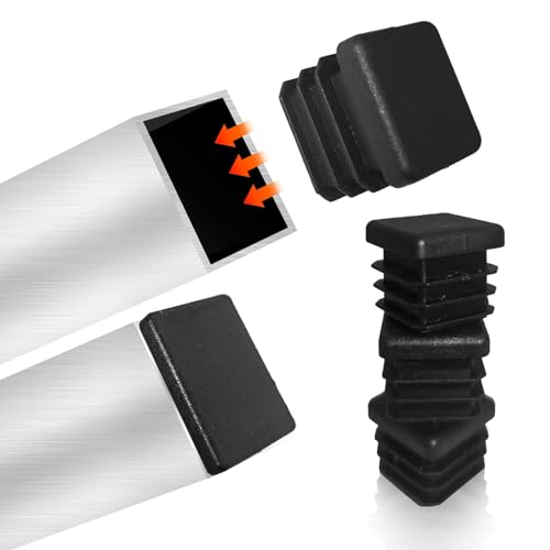 LOUZAGO 32 Pack Square Tubing End Caps 3/4 Inch (19x19mm) Plastic Covers
