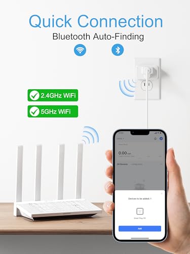 EIGHTREE 4-Pack 5GHz Smart Wi-Fi Plug Outlet with Alexa & Google Compatibility