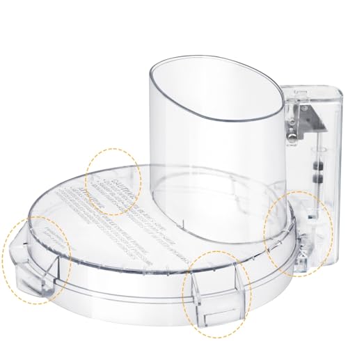 IHOUMEX DFP-14NWBCT1 4-Lug Work Bowl Cover for Cuisinart DFP-14 Series, 7.6x4.3in