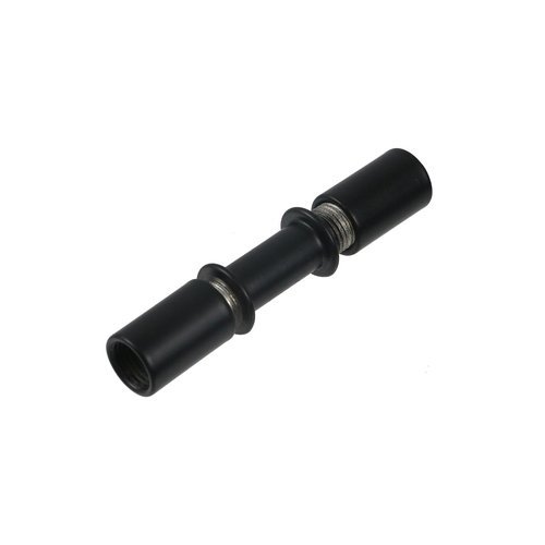Wealrit 15 Sets Black Straight Pipe Lamp Stem with Connector Metal Threaded Extension Rods M10 Lamp Extension Rods Light Fixture Parts(1.57" Long)