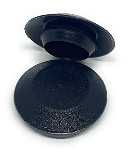1/2-Inch Black Sheet Metal Snap-In Hole Plugs - 100 Pieces, Top Secret PDR
