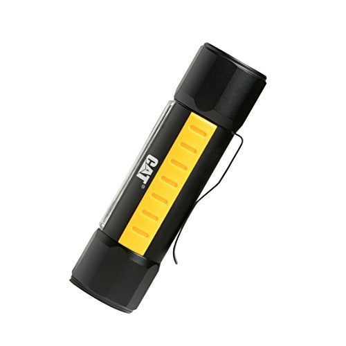 Cat CT3410 Dual Beam Aluminum Tactical Light ? Double-Duty 275 Lumen Top Beam, 200 Lumen Flood Panel Light, Black/Yellow