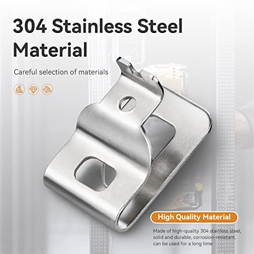 Belt Clips for Dewalt, 6pcs 304 Stainless Steel Drill Tool Clips with Screws for Dewalt N268241 N086039 Fit for 20V Power Tools for DCD980 DCD985 DCD980L2 DCD985L2