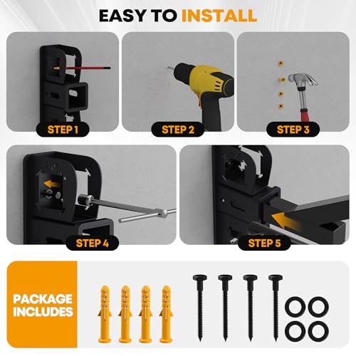 Wall Mount Hitch Receiver 2 Inch, 400LB Trailer Hitch Wall Mount Storage, Bike Rack Hitch Wall Mount Vertical, Wall Mounted Trailer Hitch Receiver Rack Stash for Bicycle Ski Cargo Storage Organizer