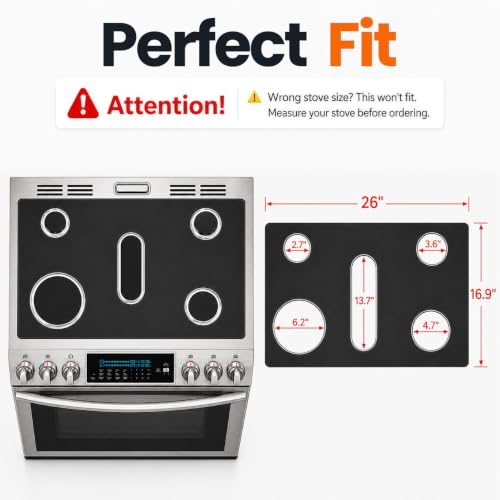 Samsung 26 x 16.9 Inch Teflon Stove Top Burner Cover for NX58M6630SG / NX58M6630SS / NX58R6631SG