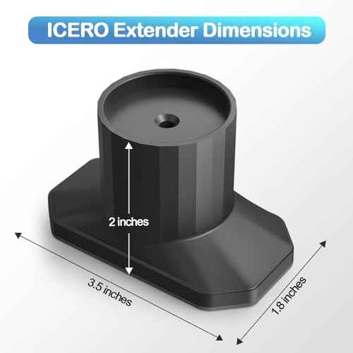 ICERO Baby Gate Extender Wall Protector (4 Pack) Pressure Mounted Gates Extension Kit Extends 1.1-3.5 inches Child Safety Gates and Protect Walls & Doorways from Pet & Dog Gates,Work on Stairs,Black