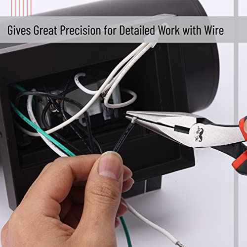 Mr. Pen- Needle Nose Pliers, 7 Inch, Long Nose Pliers, Needle Nose Pliers Tool, Pliers Needle Nose, Long Nose Pliers with Cutter, Wire Wrapping, Crafts, Jewelry Making Supplies