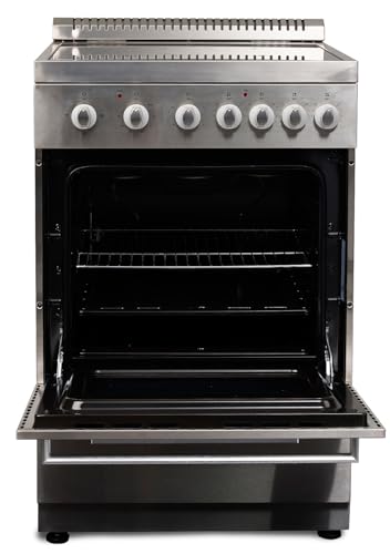 Stainless Steel 20-inch Premium Levella PRE2026GS Electric Range with 4 Burners and 2.1 Cu.Ft. Oven