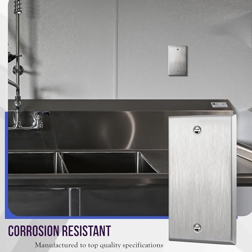 ENERLITES Stainless Steel Wall Plate 1-Gang Silver - Standard Size