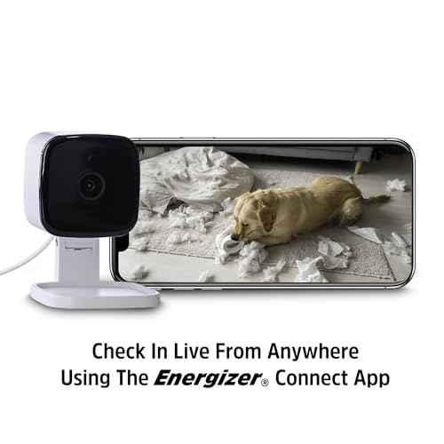 Energizer Smart Wi-Fi Indoor Security Camera, 1080P Full HD with Motion Alerts, Two-Way Communication, App Access, Cloud or SD Storage, Foldable Design for Privacy, 2.4Ghz Wi-Fi
