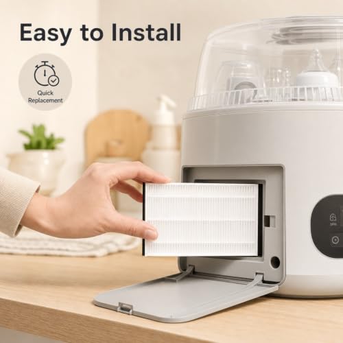 Replacement HEPA Filter for Bottle Washer (8 Pack) – Compatible with GROWNSY / Momcozy