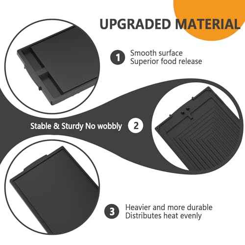Heavy-duty Cast Iron W10432544 Griddle Replacement for Whirlpool Stove Parts Griddle Plate W10432539 Kenmore Jennair Maytag KitchenAid Gas Range Burner Griddle Pan Cooktop Parts