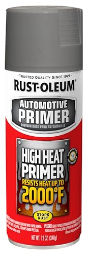 Rust-Oleum Automotive High Heat Primer Spray Flat Gray 12oz - Rust Resistant, Up to 2000°F