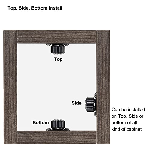 Keenkee Black Nickel Cabinet Latch Double Roller Catch 4 Pack - Spring Loaded, Easy Install
