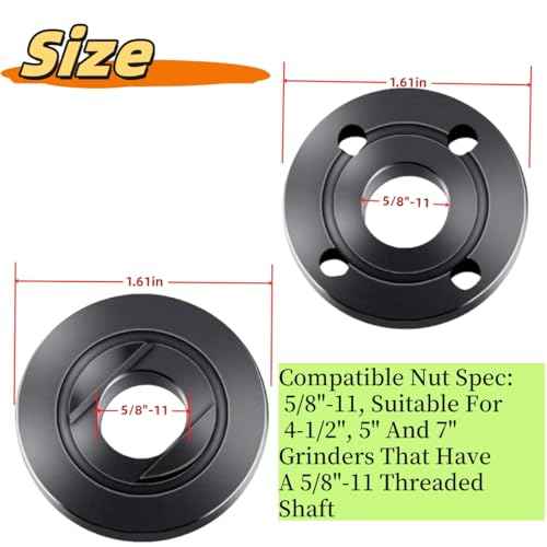 Angle Grinder Flange Nut for Dewalt Ryobi Milwaukee Makita Black & Decker 193465-4 224399-1 224568-4 Metal Lock Nut Kit (3+3/Pack)