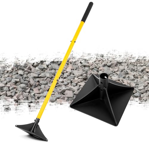 8x8 Steel Tamper with 48-Inch Handle Heavy Duty Soil & Asphalt Leveling Tool