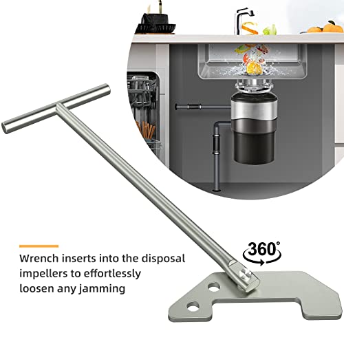 IRONDIY Silver Garbage Disposal Unjamming Wrench - Kitchen Sink Repair Tool