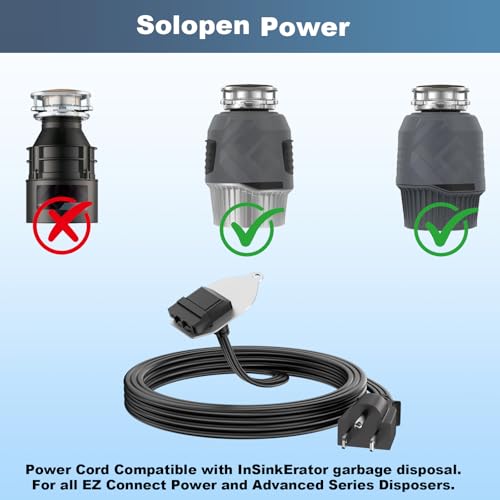 Solopen EZ Connect Power Cord for InSinkErator Garbage Disposals - 4ft Replacement