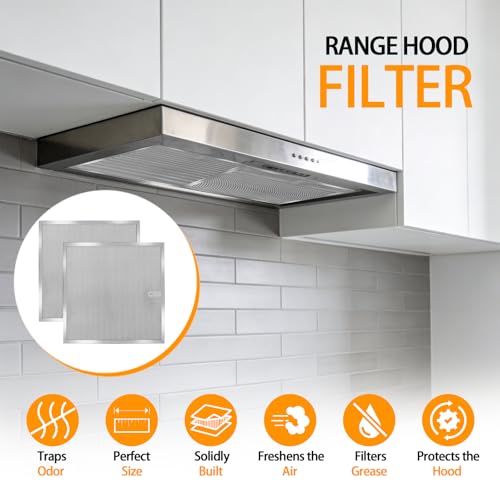 KeyTeam 11.5x11.5 Replacement Range Hood Filter S99010467 – 1 Pack Aluminum Mesh Grease Filter for BXT1 & NuTone AR1