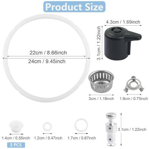 Havexerath 6QT 10-Piece Instant Pot Duo/Duo Plus Replacement Parts Kit with Sealing Ring & Valves