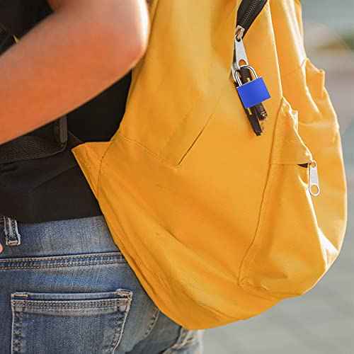 10 Pcs Suitcase Locks with Keys, Small Padlock with Key, Luggage Padlocks, Mini Keyed Padlock for Travel Bags, School Gym Locker, Toolbox - 23mm (Colorful)