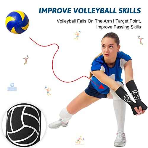 Minatee Volleyball Arm Sleeves Passing Hitting Forearm Sleeves with Protection Pads and Thumb Hole