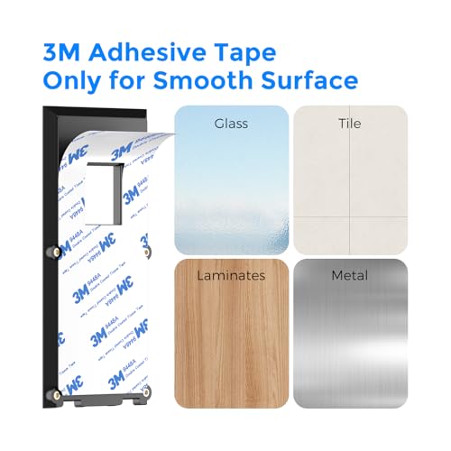 Baaletc No-Drill Ring Doorbell Mount - Adhesive Door Bracket Compatible with Video Doorbell 1/2/3/3 Plus/4/ (2020 Release) Wireless, Mounting Plate Holder Accessories for Houses & Apartments