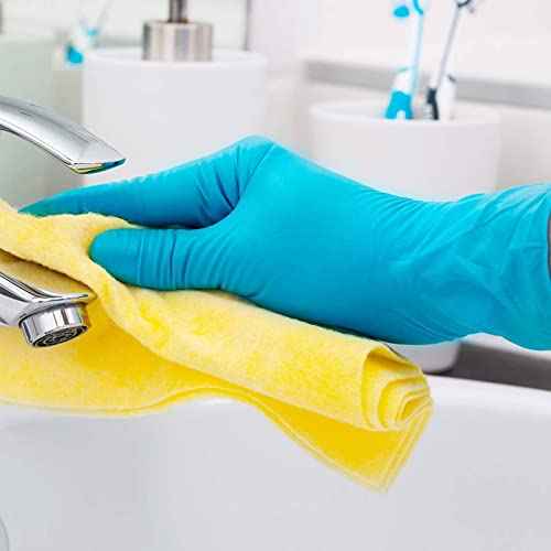 Jointown Basic Medical Blue Nitrile Exam Gloves - Latex-Free & Powder-Free for Medical, Cleaning, Cooking, Food Safe- NGPF7002 (Box of 1,00), Medium