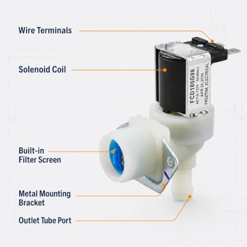 FCD180G Ice Maker Water Inlet Valve 110-127V for Whirlpool/GE/VEVOR