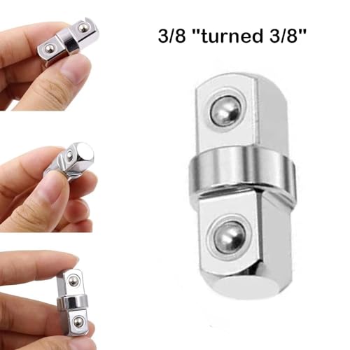 4pcs 1/2",1/4" and 3/8" Square Drive Adapters,Double-head External Square Internal Hexagonal Connector Electric Wrench for Head Outer Square Electric Wrench Extension Rod