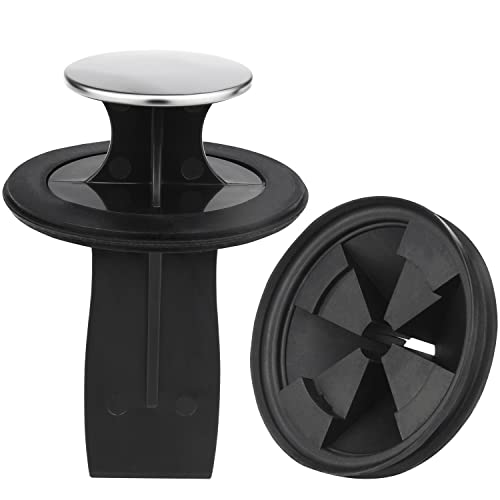 Ullnosoo 3 3/8" Splash Guard with Scraper for InSinkErator Evolution Series - Black 2 Pack