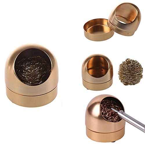 Makeronics Soldering Starter Kit for Electrical | 0.14 lb/62g 0.8mm Solder Wire Rosin Core Sn99 Ag0.3 Cu0.7 | Iron Tip Cleaner with 3 Brass Ball | Helping Hands Aid