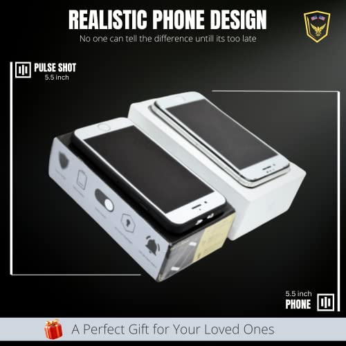 TRAMERICAA Pulse Shot 3-in-1 Phone Taser: 1.6 microCoulomb Stun Gun, 120 dB Panic Alarm, and Strobing Flashlight - Ultimate Self Defense Tool
