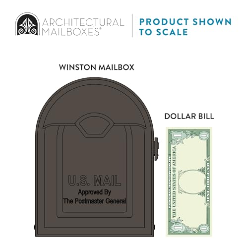 Architectural Mailboxes Winston Post Mount Mailbox Rubbed Bronze - USPS Approved