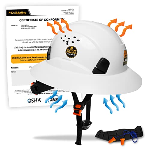 KwikSafety - Charlotte, NC - Hard Hats [Full Brim, Cap Style, Climbing Style] Type 1, Class C ANSI OSHA