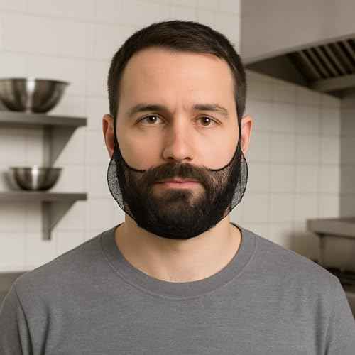 100Pcs Disposable Nylon Beard Nets - Breathable & Durable - 19" - Black