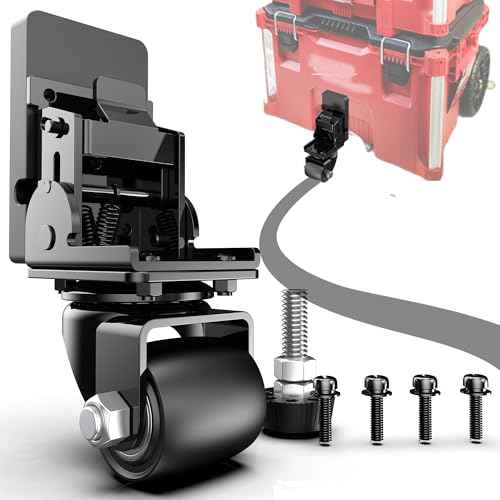 Packout Caster Wheel Kit, Upgraded Metal Front Wheels Fit for Milwaukee 48-22-8427/8426 Packout Rolling Tool Box-Accessories for Packout Toolbox, Folding Packaging Accessories Make Shipping Easy
