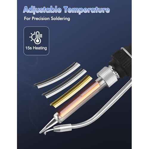 Soldering Iron Kit Electric Solder Guns Set 80W Precision Electronics Tools for Jewelry Making, Stained Glass, PCB Wire Repair, Adjustable 500-896¡ÆF, One-Handheld Automatic Send Tin Feed