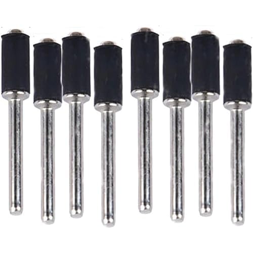 12 Pcs 1/4 Inch Rubber Mandrel Sand Drum Holder Sanding Drum Rubber Bands with 1/8 Inch Shank for Sanding Drum Holder Sleeve Rotary Tool