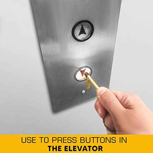 3pcs Brass Door Opener Keychain Tool - Touchless Key for Handles, Button Pusher Stylus, and Key Ring - Handy Utility Tool - by Mobi Lock